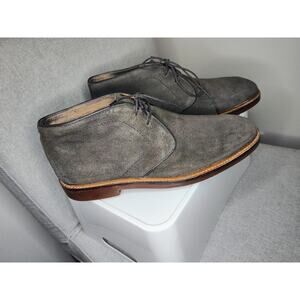 Aston Grey Uptown Gray Suede Leather Lace Up Oxford Shoes